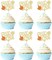 24 Pcs Fall Cupcake Toppers – Glitter Autumn Bridal Shower & Wedding Cake Picks, Engagement, Anniversary & Birthday Party Decorations, Fall Themed Dessert Table Supplies
